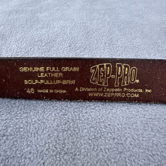 University Alabama Crimson Tide Zep-Pro Full Grain Leather Belt Men’s 46 Brown - Picture 3 of 6